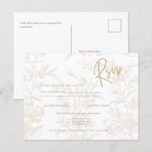 BOTANICAL GOLD Wedding Invite Briefkaart