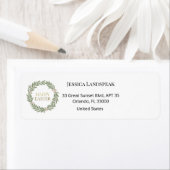 Botanical Gold Wreath & Floral Easter Etiket (Insitu)