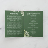 Botanical Gold Wreath Order of Service Program Programma (Binnen)