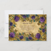 Botanical Grape Mardi Gras Masquerade Bedankkaart (Voorkant)