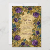 Botanical Grape Mardi Gras Masquerade Kaart (Voorkant)