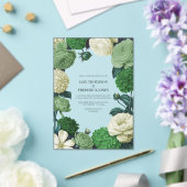 Botanical Green, Fern Shadow & Ivory Bud Wedding Acryl Uitnodigingen (Insitu (Huwelijk))