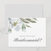 Botanical Greenery BRIDESMAID VOORSTEL kaart (Voorkant / Achterkant)