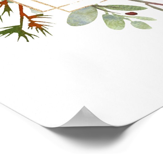 Botanical Greenery Christmas Bridal Shower Welcome Poster (Hoek)