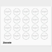 Botanical Greenery Custom Douche Retour Adres Ronde Sticker (Vel)