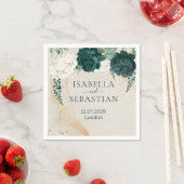Botanical Greenery Rose Wedding Servet (Insitu)