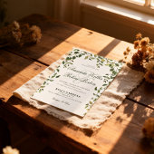 Botanical Greenery Wedding Invitation Kaart