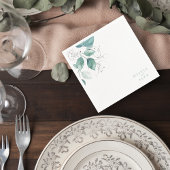 Botanical Greenery Wedding Napkin Servet