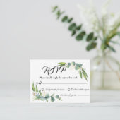 Botanical Greenery Wedding Response RSVP kaarten (Staand voorkant)