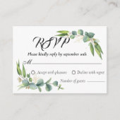 Botanical Greenery Wedding Response RSVP kaarten (Voorkant)