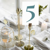 Botanical Greenery Wedding Table Numbers Kaart