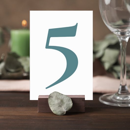 Botanical Greenery Wedding Table Numbers Kaart
