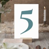 Botanical Greenery Wedding Table Numbers Kaart