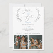 Botanical Grey 2 Photos Sophisticated Wedding (Voorkant)