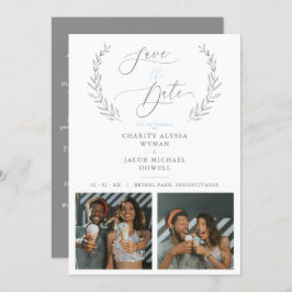 Botanical Grey 2 Photos Sophisticated Wedding