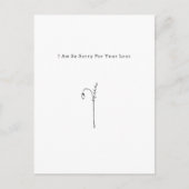 Botanical Grief Mourning Sorry For Your Loss Card Briefkaart (Voorkant)