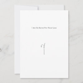Botanical Grief Mourning Sorry For Your Loss Card. Kaart