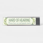 Botanical Hard of Hearing Green Deafness Bureau Naambordje (Voorkant)