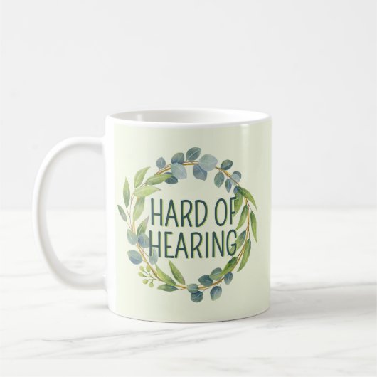 Botanical Hard of Hearing Green Deafness Koffiemok (Links)