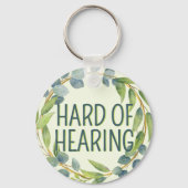 Botanical Hard of Hearing Green Deafness Sleutelhanger (Voorkant)