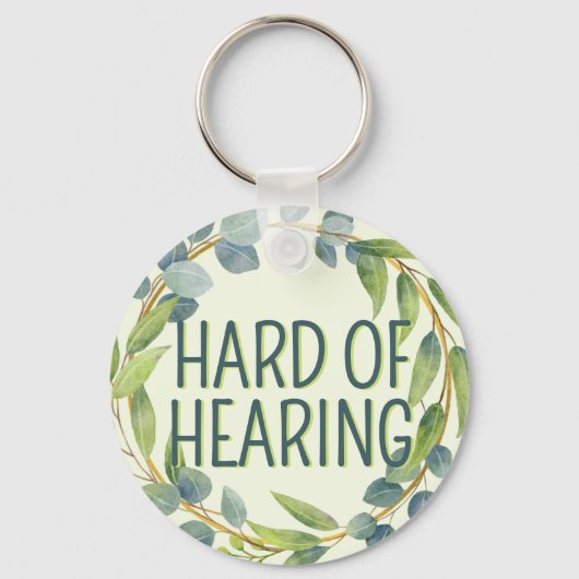 Botanical Hard of Hearing Green Deafness Sleutelhanger (Achterkant)