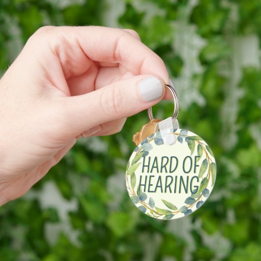 Botanical Hard of Hearing Green Deafness Sleutelhanger (Hand)