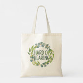 Botanical Hard of Hearing Green Deafness Tote Bag (Achterkant)