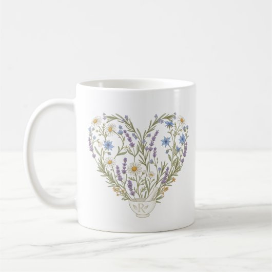 Botanical Heart Apothecary Pharmacy Flower Koffiemok (Links)