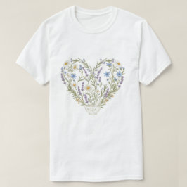 Botanical Heart Apothecary Pharmacy Flower  T-shirt