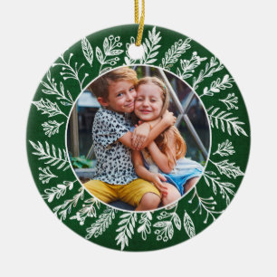 Botanical Holiday Photo Ornament