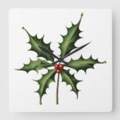 BOTANICAL HOLLY VIERKANTE KLOK (Voorkant)