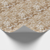 Botanical Illustrations and Beige and White Damask Cadeaupapier (Hoek)