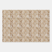 Botanical Illustrations and Beige and White Damask Inpakpapier Vel (Voorkant)