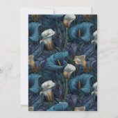 Botanical Inspired Call Lilies Sparkle  Kaart (Achterkant)