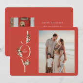 Botanical JOY Christmas Kaart (Voorkant / Achterkant)