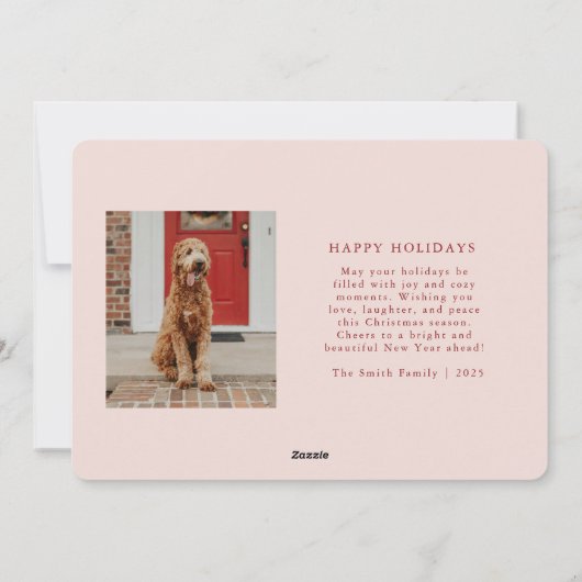 Botanical JOY Christmas Kaart (Achterkant)