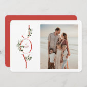 Botanical JOY Christmas Kaart (Voorkant / Achterkant)