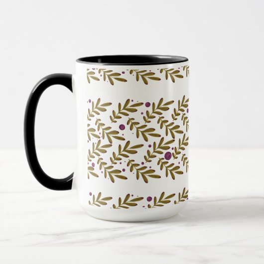 Botanical Leaf Combo Mug (15 oz) Mok (Links)