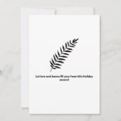 Botanical Leaf Design Happy Holiday Kaart (Voorkant)