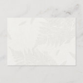 Botanical Leaf Gray Wedding Informatiekaartje (Achterkant)