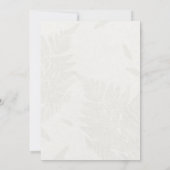 Botanical Leaf Grey Monogram Huwelijksuitnodiging Kaart (Achterkant)