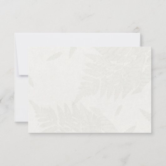 Botanical Leaf Monogram Wedding RSVP Card (Achterkant)