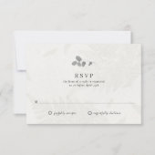 Botanical Leaf Monogram Wedding RSVP Card Kaartje (Voorkant)