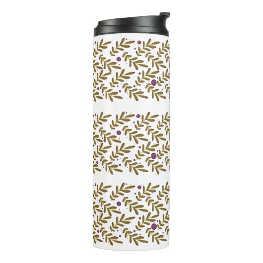 Botanical Leaf Thermal Tumbler Thermosbeker (Gedraaid links)