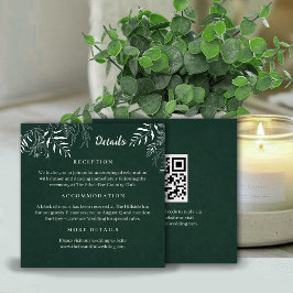 Botanical Leafy Wedding Enclosure Card Informatiekaartje