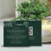 Botanical Leafy Wedding Enclosure Card Informatiekaartje
