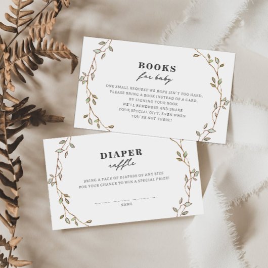 Botanical Leaves Book Request Enclosure Card Informatiekaartje