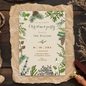 Botanical leaves christmas  kaart