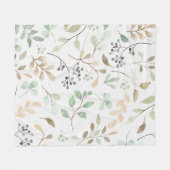 Botanical Leaves Fleece Blanket Deken (Voorkant (Horizontaal))