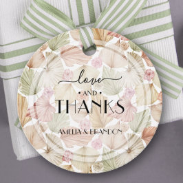 Botanical Leaves Flowers Boho Wedding Bedankjes Labels